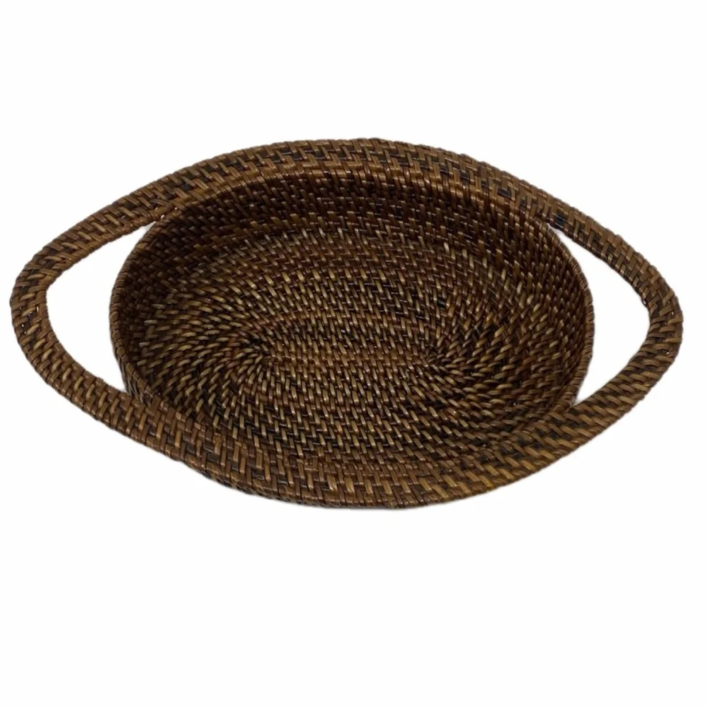 Woven Oval Basket with Handles